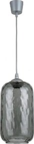 Brilagi - Lustra LED suspendată pe cablu R GLASS 1xE27/60W/230V pr. 14 cm argintiu/gri fumuriu