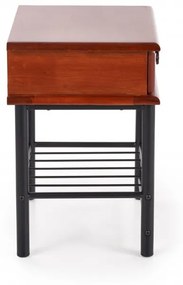 Noptiera Fiona cires antic/negru H55 cm