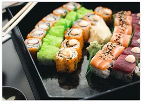Tablou pe sticlă - Sushi (70x50 cm)