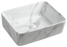 Sapho - Lavoar pe blat DALMA 47,5 x 37,5 cm, ceramică/Carrara