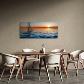Tablou - Bărci cu vele pe mare (120x50 cm)