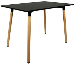 Masa dining Culoare neagra, BERGEN 140x80 cm