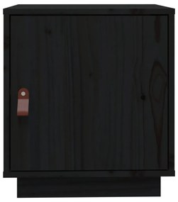 Noptiera, negru, 40x34x45 cm, lemn masiv de pin 1, Negru
