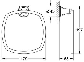 Grohe Grandera Suport prosop baie inel, crom auriu