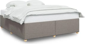 vidaXL Cadru de pat fără saltea, gri taupe, 180x200 cm, textil