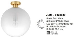 Lustra aplicata, Plafoniera design modern JIAN, diametru 30cm