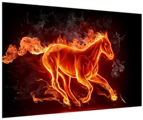 Tablou - Cal în flăcări (90x60 cm)