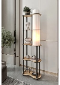 Lampă de podea NOTO cu polițe, 1xE27/40W/230V, bej/negru