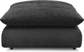 Taburet negru cu tapițerie din chenille Neil – Bobochic Paris