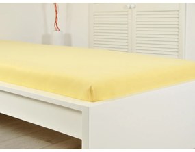 Cearșaf de pat jersey 4Home Ideal galben , 90 x 200 cm, 90 x 200 cm
