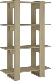 vidaXL Bibliotecă/Separator cameră, stejar sonoma, 80x30x123,5 cm