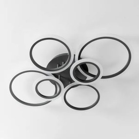 Lustră LED dimabilă aplicată Brilagi ORBITS LED/85W/230V 3000-6500K antracit + telecomandă