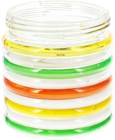 Lumânare repelentă Citronella Stripes, 780 g, 11în 12 cm, verde