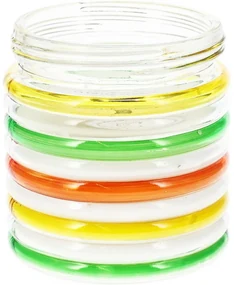 Lumânare repelentă Citronella Stripes, 780 g, 11în 12 cm, verde