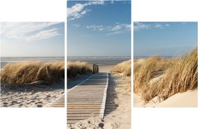 Tablou - Plaja cu nisip de pe insula Langeoog, Germania (90x60 cm)