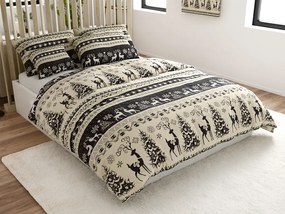 Lenjerie cocolino WINTER DEER gri Dimensiune lenjerie de pat: 2 buc 70 x 90 cm | 200 x 220 cm