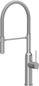 Baterie bucatarie cu pipa flexibila Quadron Unique Q-Line Marilyn finisaj inox periat