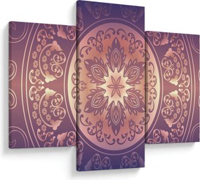 Tablou - Mandala pe gradient violet (90x60 cm)