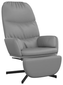 3097418 vidaXL Scaun de relaxare cu taburet, roșu, piele ecologică