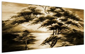 Tablou cu copac (120x50 cm), în 40 de alte dimensiuni noi