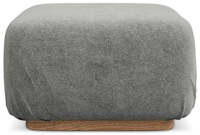 Taburet modular gri cu tapițerie din țesătură bouclé Ailani – Makamii