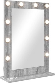 vidaXL Oglindă de toaletă Dreptunghiular Gri Sonoma 70 x 50 x 18 cm