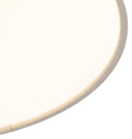 Lampă de tavan cu abajur de in taupe 25 cm - alb combinat