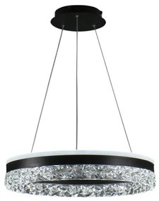 Lustră LED dimabilă pe cablu LED/80W/230V 3000-6500K negru + telecomandă