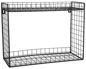 Raft negru etajat din oțel 40 cm Reja – PT LIVING