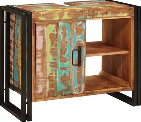 vidaXL Dulap de chiuvetă cu raft Multicolour Lemn recuperat masiv