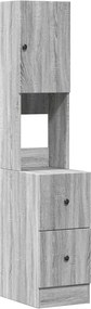 vidaXL Dulap de bucătărie, gri sonoma, 35x50x180 cm lemn prelucrat