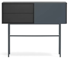 Masă consolă neagră-gri antracit 35x110 cm Nube – Teulat