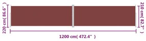 Copertina laterala retractabila, maro, 220x1200 cm Maro, 220 x 1200 cm