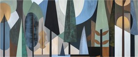 Tablou - Abstracție geometrică naturală II. (120x50 cm)
