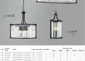 Pendul traditional stil clasic Victoria negru 8092-2BK SRT