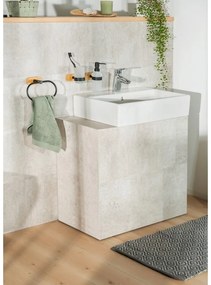 Dozator de săpun lichid negru/în culoare naturală autoadeziv din sticlă 300 ml Orea Bamboo – Wenko