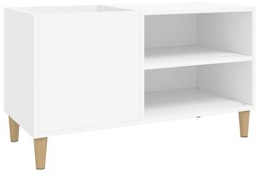 831941 vidaXL Comodă discuri, alb, 84,5x38x48 cm, lemn prelucrat