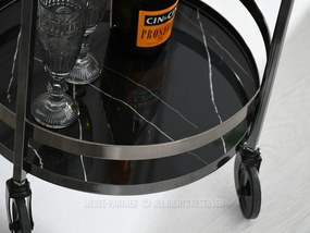Măsuță de cafea Alfonzo (marmură neagră + negru). 1111551