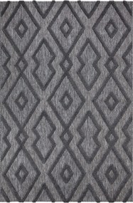 Covor 58594A, 80x150 cm, forma dreptunghiulara, polipropilena, gri ant