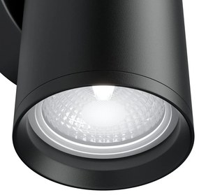 Aplica de perete cu lumina ambientala design tehnic Focus S negru
