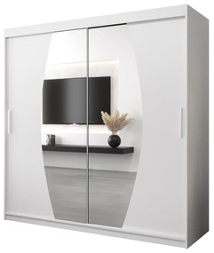 Dulap de haine 200 cm Eclipse (Alb mat + Alb mat). 1063427