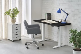 Masa de birou cu functie de reglare a inaltimii B54 negru/alb L120 cm