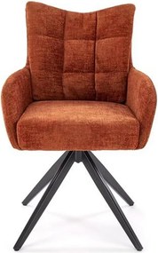 Scaun rotativ K540, scortisoara/negru, stofa clasica/metal, 60x63x89 c