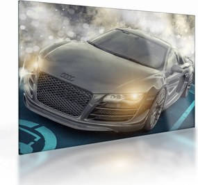 Tablou pe sticlă cu Audi - gri (70x50 cm)