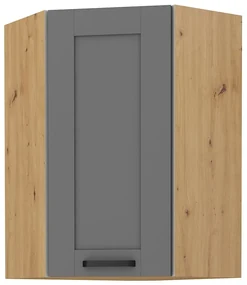 Dulap superior de bucătărie de colț Lucid 58 x 58 GN 90 1F (Stejar artisan + dustgrey). 1045601