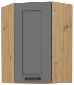 Dulap superior de bucătărie de colț Lucid 58 x 58 GN 90 1F (Stejar artisan + dustgrey). 1045601