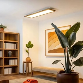 Brilagi - Corp de iluminat LED dimabil SLIMFRAME WOOD LED/58W/230V 124x33,7 cm + telecomandă inclusă