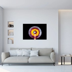 Tablou cu lumini în cerc (90x60 cm)