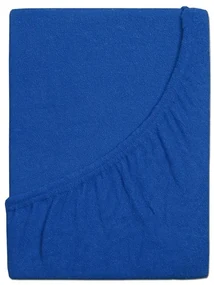 Cearsaf din frote pentru patut de copii EXCLUSIVE 70x140 cm albastru regal