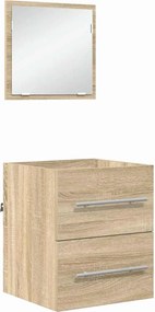 vidaXL Set de mobilier pentru baie cu sertar Maro 41 x 38,5 x 48 cm